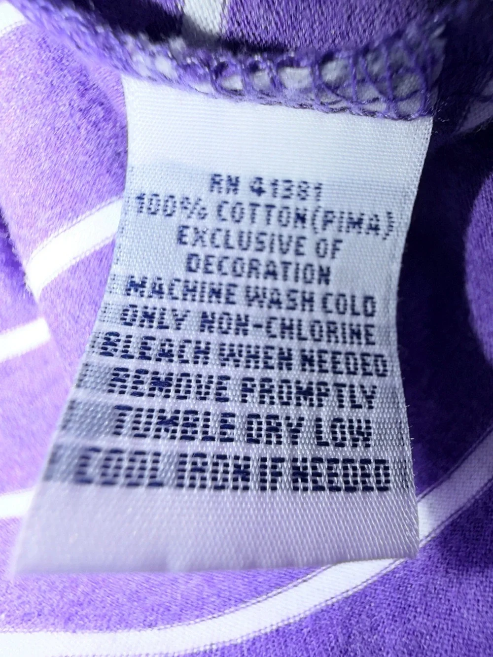 Polo Golf Ralph Lauren Vintage Lisle Polo XL Purple Stripe PVCC Country Clubj